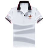 Polo Shirt Men High Quality Men Polyester Short Sleeved Summer Dress Shirt Brand Jersey Polo Hombre Size M-4XL Dropshipping