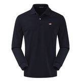 Top quality 2019 Autumn Men's long sleeve polos shirts 100% cotton XS-4XL casual solid color mens polos shirts fashion mens tops