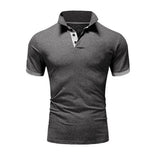 ropa de Hombre 2019 Polo camisa 5xl hombres Casual Delgado transpirable verano Polo camisa 10 colores Hombre sólido manga corta
