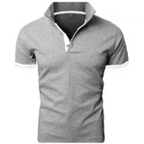 ropa de Hombre 2019 Polo camisa 5xl hombres Casual Delgado transpirable verano Polo camisa 10 colores Hombre sólido manga corta