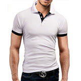 ropa de Hombre 2019 Polo camisa 5xl hombres Casual Delgado transpirable verano Polo camisa 10 colores Hombre sólido manga corta