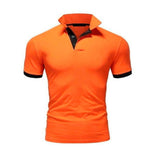 ropa de Hombre 2019 Polo camisa 5xl hombres Casual Delgado transpirable verano Polo camisa 10 colores Hombre sólido manga corta