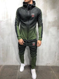 Mens Fashion Zipper Tracksuit Gradient color 3D Print Casual Sportsuit Men Hoodies/Sweatshirts Sportswear JORDAN 23 Hooded+Pant