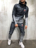 Mens Fashion Zipper Tracksuit Gradient color 3D Print Casual Sportsuit Men Hoodies/Sweatshirts Sportswear JORDAN 23 Hooded+Pant