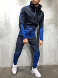 Mens Fashion Zipper Tracksuit Gradient color 3D Print Casual Sportsuit Men Hoodies/Sweatshirts Sportswear JORDAN 23 Hooded+Pant