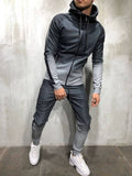 Mens Fashion Zipper Tracksuit Gradient color 3D Print Casual Sportsuit Men Hoodies/Sweatshirts Sportswear JORDAN 23 Hooded+Pant
